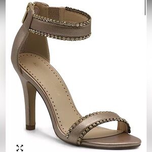 Adrienne Vittadini Women's Gracy Embellished High Heel Dress Sandals
